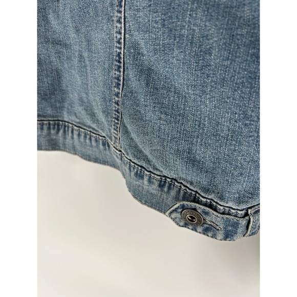 Wrangler Women's XL Blue Wash Vintage Denim Trucker Jacket Button Closure - Picture 5 of 10